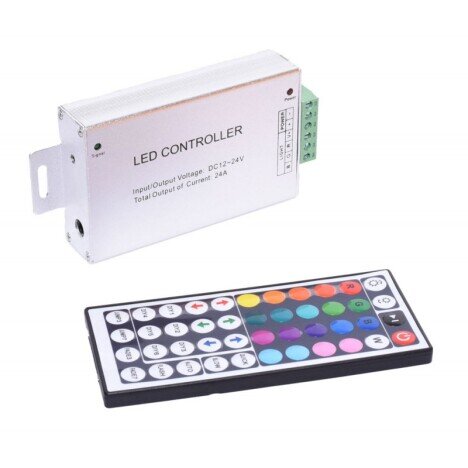 CONTROLER METAL LED RGB 44 TASTE, 12-24V / 24A